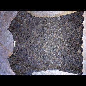 Dior black lace top.